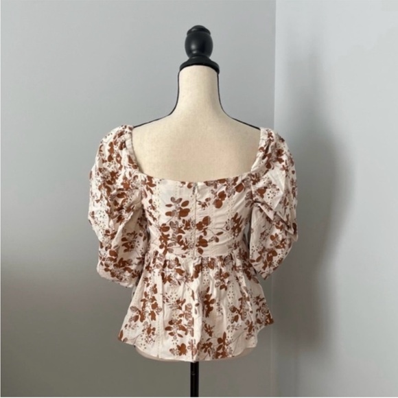 AUTUMN ADEIGBO SAUDA EYELET BLOUSE PUFF SLEEVE 0 - Picture 5 of 7